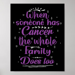 Wenn jemand Krebs hat, tut auch die ganze Familie Poster