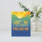 Wenn jemand nach mir kommen will postkarte (Stehend Vorderseite)