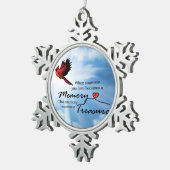 Wenn jemand Sie Liebe, Kardinal Schneeflocken Zinn-Ornament (Rechts)