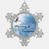 Wenn jemand Sie Liebe, Libelle Schneeflocken Zinn-Ornament (Vorderseite)