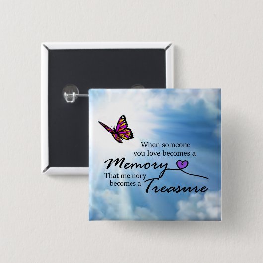 Wenn jemand Sie Liebe, Schmetterling Button (Vorne & Hinten)