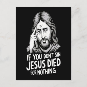 Wenn Jesus euch alle enttäuscht, bleibt Hoffnung Feiertagspostkarte