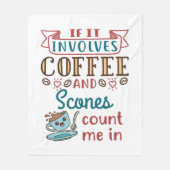 Wenn Kaffee und Scones mich einschließen Fleecedecke (Vorderseite)