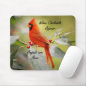 Wenn Kardinäle erscheinen, sind Engel in der Nähe Mousepad (Mit Mouse)