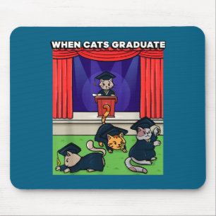 Wenn Katzen die lustige Abschluss-Meme-Schule absc Mousepad