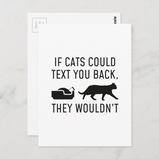 Wenn Katzen Text schreiben könnten Postkarte (Vorne/Hinten)