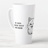 Wenn Katzen Text-Tasse Milchtasse (Linke Ecke)