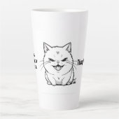 Wenn Katzen Text-Tasse Milchtasse (Vorderseite)