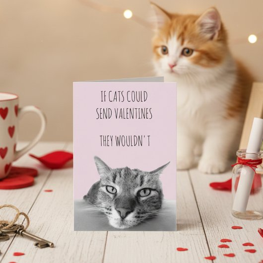 Wenn Katzen Valentine senden könnten Karte