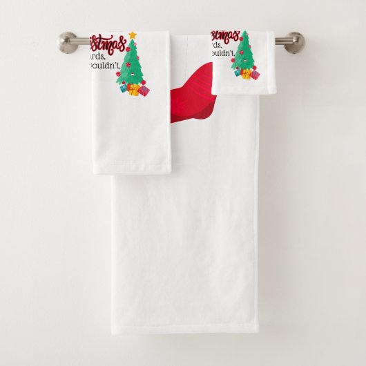 Wenn Katzen Weihnachtskarten schicken würden, würd Badhandtuch Set (Insitu)