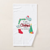 Wenn Katzen Weihnachtskarten schicken würden, würd Badhandtuch Set (Handtuch)