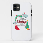 Wenn Katzen Weihnachtskarten schicken würden, würd Case-Mate iPhone Hülle (Rückseite)