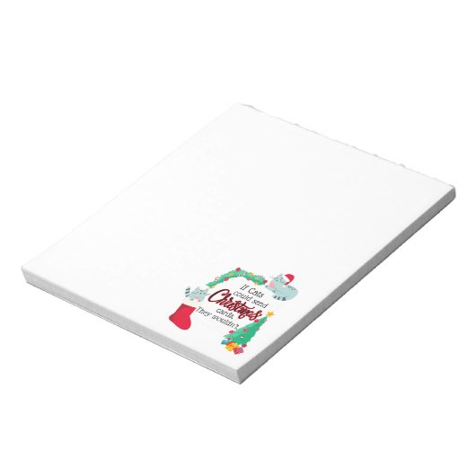 Wenn Katzen Weihnachtskarten schicken würden, würd Notizblock (Rotiert)