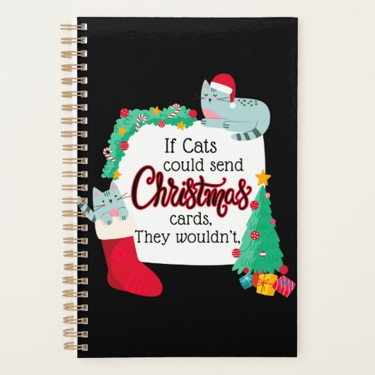 Wenn Katzen Weihnachtskarten schicken würden, würd Planer (Vorderseite)
