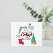 Wenn Katzen Weihnachtskarten schicken würden, würd Postkarte (Stehend Vorderseite)