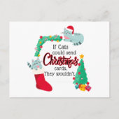 Wenn Katzen Weihnachtskarten schicken würden, würd Postkarte (Vorderseite)