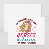 Wenn keine Pferde im Himmel sind, dann werde ich k Postkarte (Vorne/Hinten)