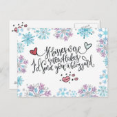 Wenn Kisses Schneeflocken wären, würde ich dir ein Postkarte (Vorne/Hinten)