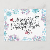 Wenn Kisses Schneeflocken wären, würde ich dir ein Postkarte (Vorderseite)