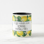 Wenn Leben dir Zitronen gelb blauen Gnomen gibt Tasse (Zentrum)