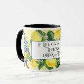 Wenn Leben dir Zitronen gelb blauen Gnomen gibt Tasse (Vorderseite Links)
