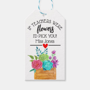 Wenn Lehrer Blume wären, würde ich mich bei dir Geschenkanhänger