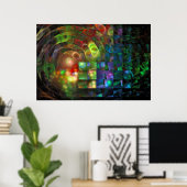 "Wenn Licht Illusion trifft" Poster (Heimbüro)