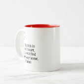 Wenn Licht in deinem Herzen ist - Rumi Zweifarbige Tasse (Vorderseite Links)