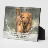 Wenn Liebe allein CUSTOM Hunde Memorial Foto halte Fotoplatte (Seite)
