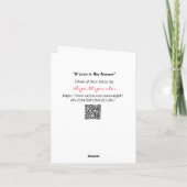 Wenn Liebe die Antwort Valentinkarte ist Karte (Rückseite)