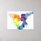 wenn Liebe Schmetterlinge gibt Leinwanddruck (Vorderseite)