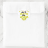 Wenn Life Lemons gibt (eigene Hintergrundfarbe hin Runder Aufkleber (Tasche)