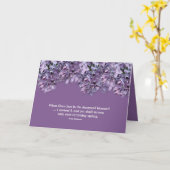 "Wenn Lilacs im Türhof enden, blutt...ich trauere" Karte (Gelbe Blume)