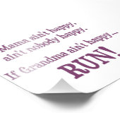 Wenn Mama nicht glücklich ist, ist es nicht glückl Fotodruck (Ecke)