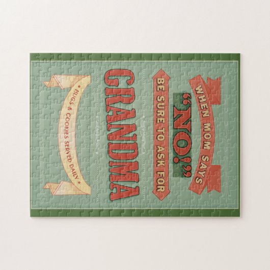 Wenn Mamma nein sagt, fragen Sie für Großmutter. Puzzle (Horizontal)