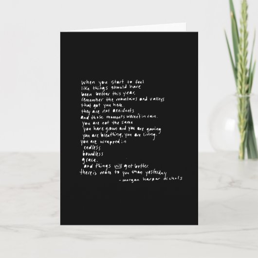 wenn man anfängt, sich zu fühlen, dass die Dinge Karte (Vorderseite)