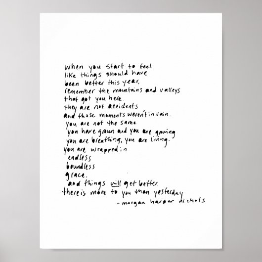 wenn man anfängt, sich zu fühlen, dass die Dinge Poster (Vorne)