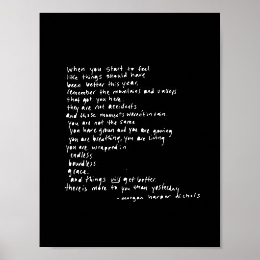 wenn man anfängt, sich zu fühlen, dass die Dinge Poster (Vorne)