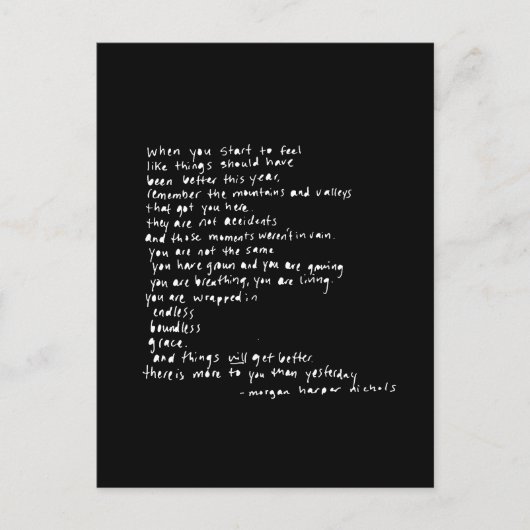 wenn man anfängt, sich zu fühlen, dass die Dinge Postkarte (Vorderseite)