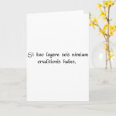 Wenn man das lesen kann, ist man übergebildet. karte (Gelbe Blume)