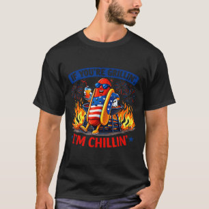 Wenn man grillt, chillin BBQ Hot Dog Humor lustig T-Shirt