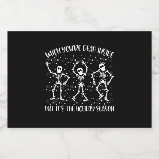 Wenn man im Inneren aber in der Urlaubssaison tot Schaumweinetikett (Einzelnes Label)