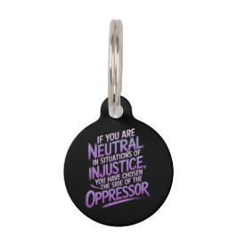 Wenn man in Situationen der Ungerechtigkeit neutra Haustiermarke