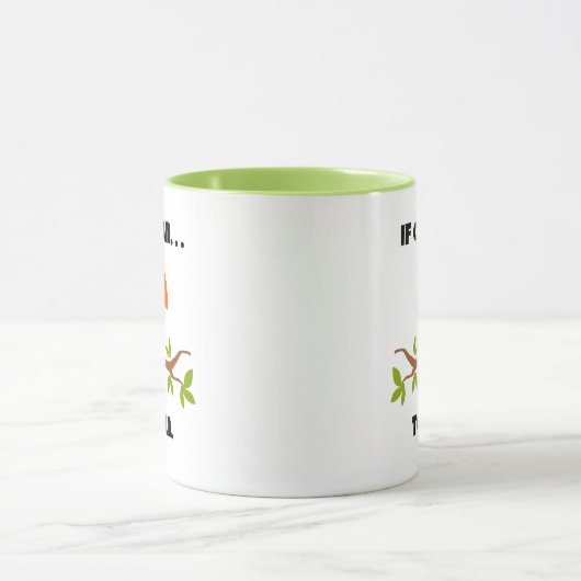 Wenn man kann. ... Toucan, Funny Pun Cartoon Tasse (Zentrum)