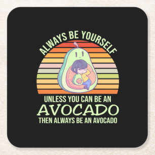 Wenn man kein Avocado sein kann Rechteckiger Pappuntersetzer