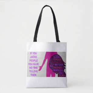 Wenn man Menschen beurteilt, inspirierende Anführu Tasche