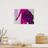 Wenn man Menschen beurteilt, inspirierendes Zitat- Poster (Küche)