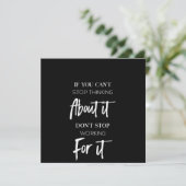 wenn man nicht aufhören kann darüber nachzudenken, einladung (Stehend Vorderseite)