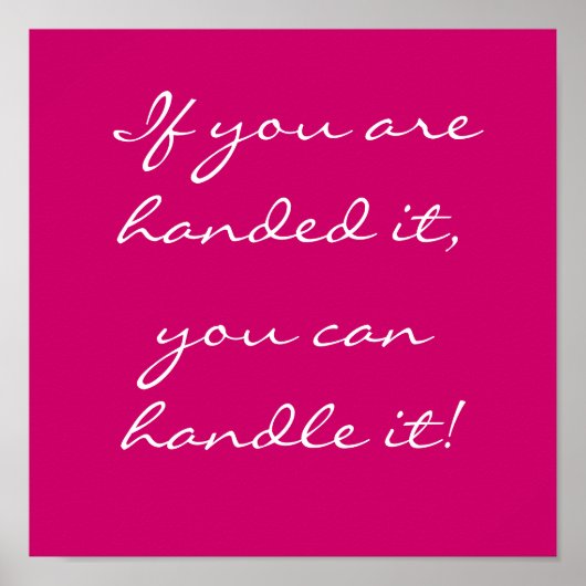 Wenn man sie gibt, kann man damit umgehen! poster (Vorne)