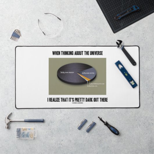 Wenn man Universum wahrnimmt, ist es dunkel da dra Schreibtischunterlage (Arbeitsplatz)